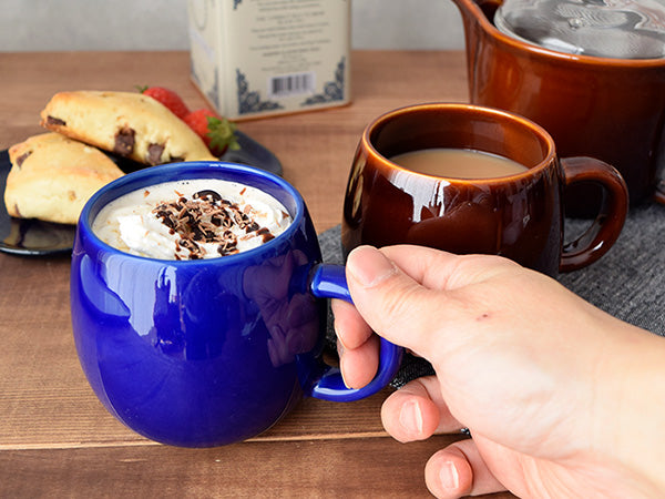 COLONT Ceramic Coffee Mugs Set of 2 - Navy Blue