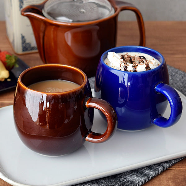 FAVO Two-Tone Porcelain Coffee Mugs Set of 2 - Navy Blu – Zen Table Japan