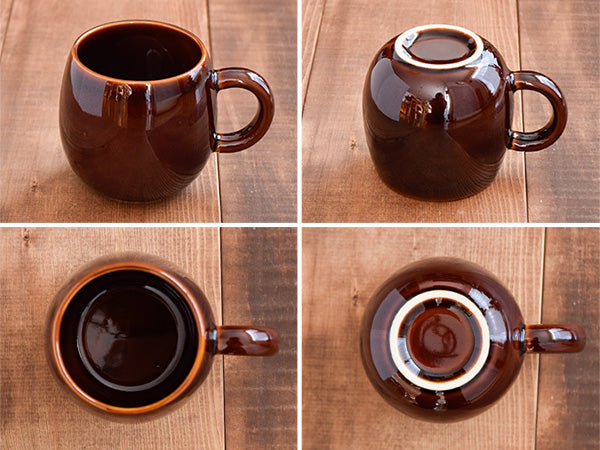 COLONT Ceramic Coffee Mugs Set of 2 - Brown