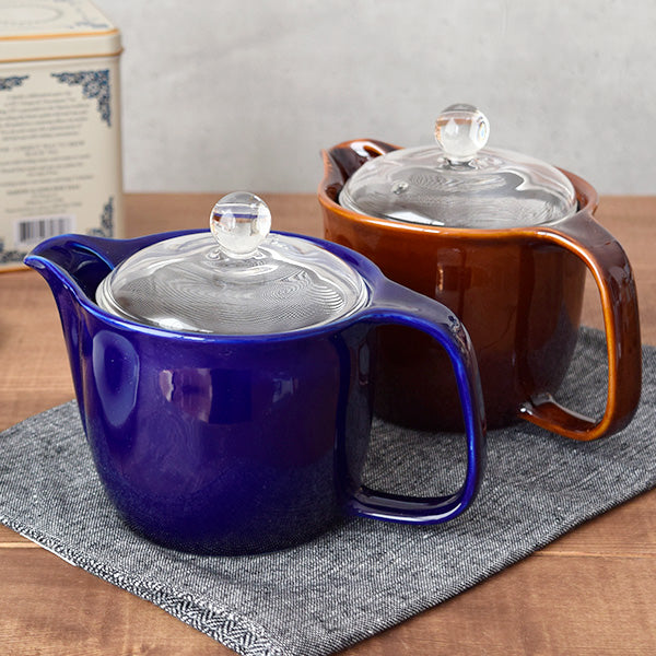 COLONT 20.3 oz Brown Teapot with Glass Lid and Removable Infuser