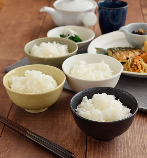 4.3" Assorted Rice Bowls with Chopsticks Set of 4