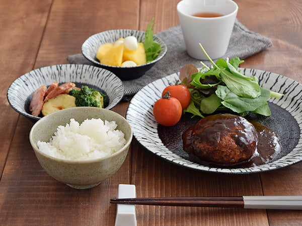 4.3" Assorted Rice Bowls with Chopsticks Set of 4