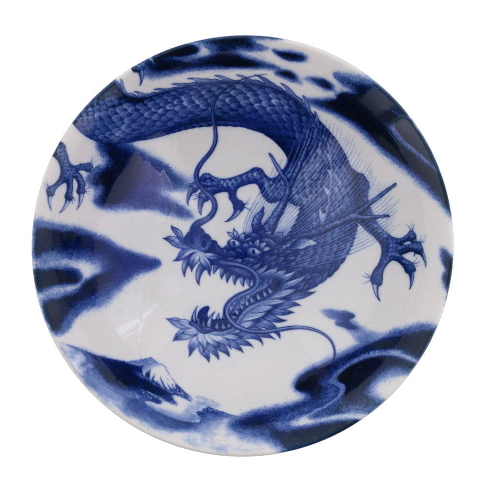 Blue and White Serving Bowl - Dragon