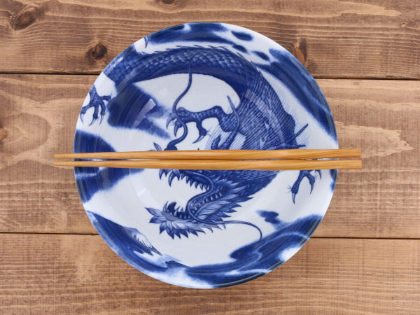 Blue and White Donburi Bowl - Dragon