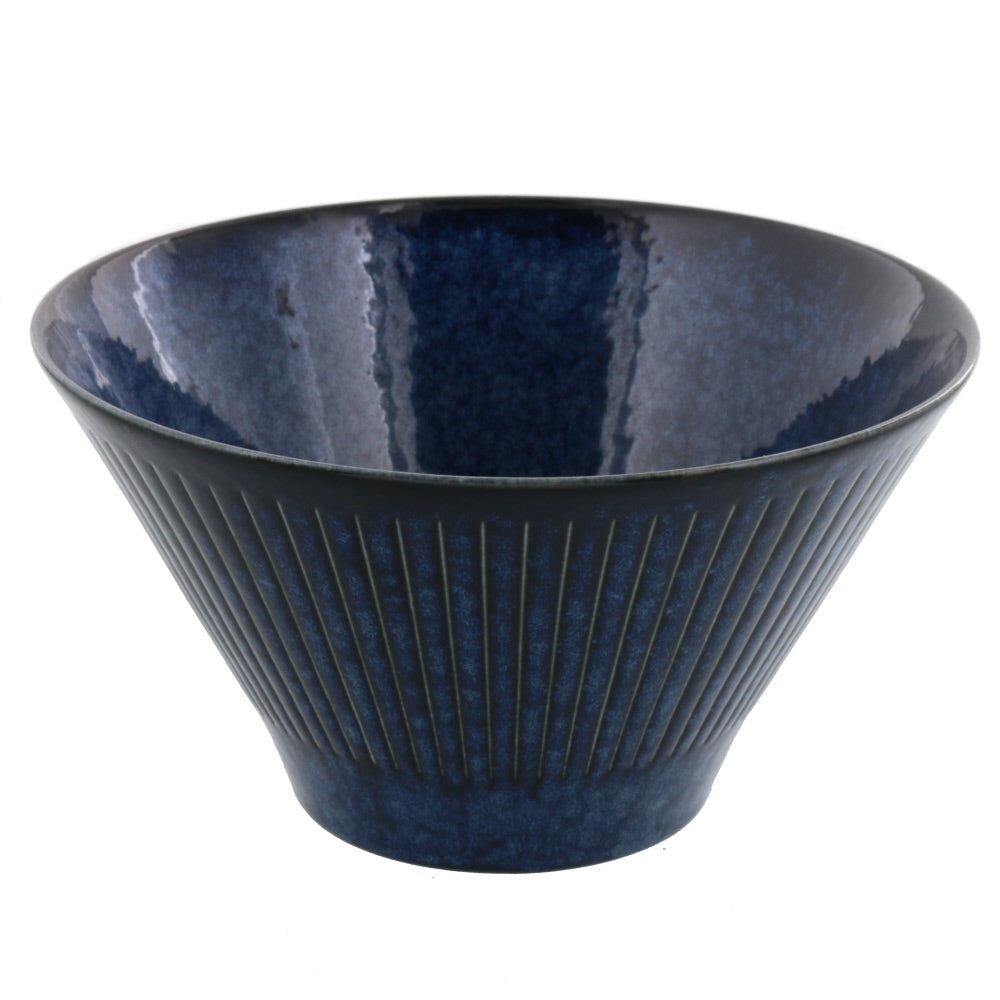 Dark Blue Trapezoidal Ramen Donburi Bowl - Medium