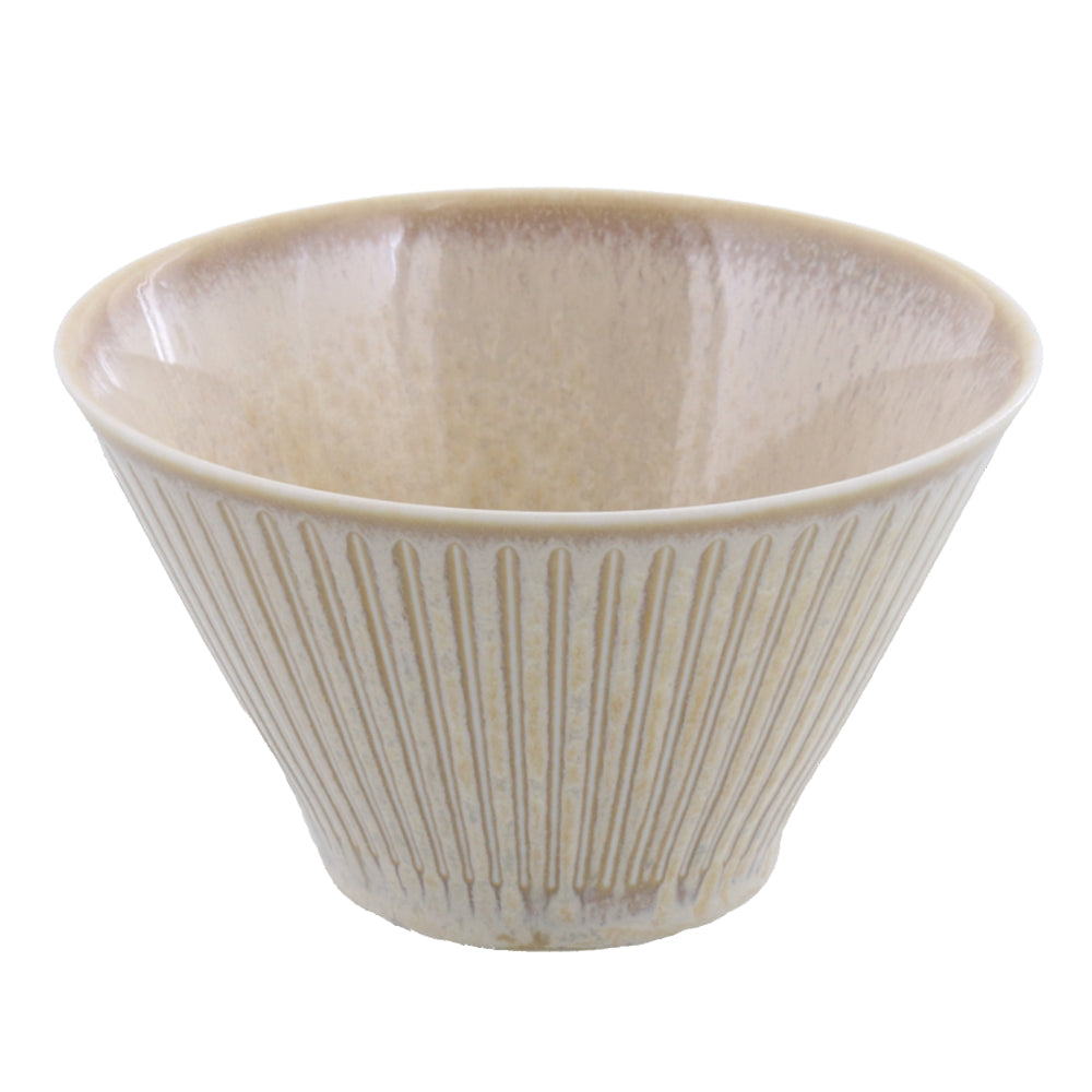 Beige Trapezoidal Ramen Donburi Bowl - Small