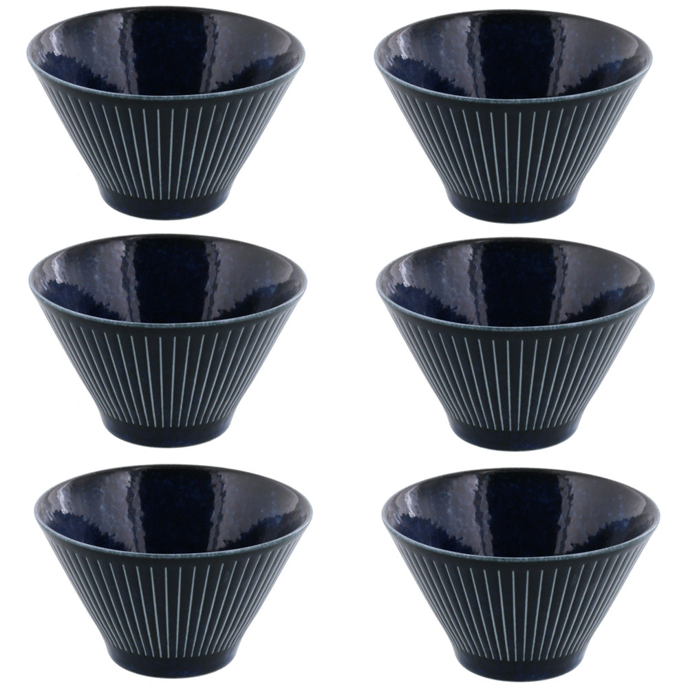 Dark Blue Trapezoidal Ramen Donburi Bowl - Extra Small