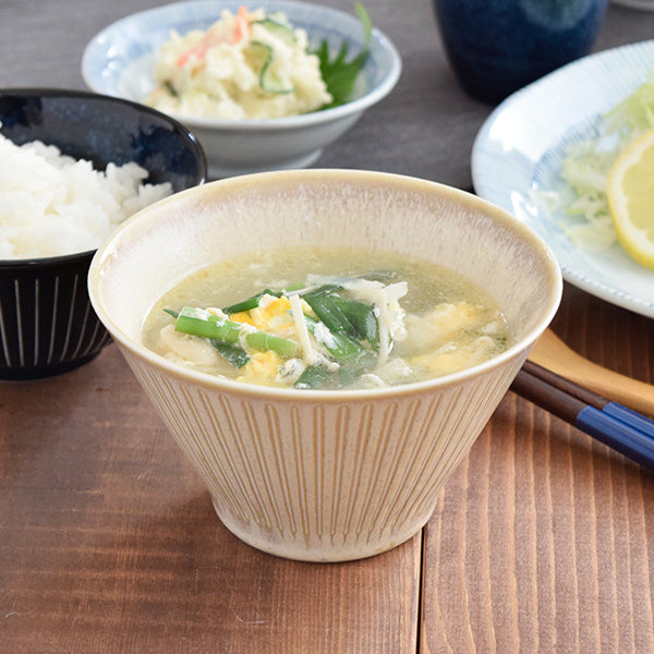 Beige Trapezoidal Ramen Donburi Bowl - Extra Small