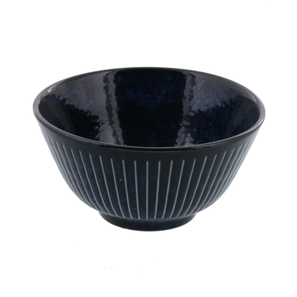 Shaved Tokusa Rice Bowl - Navy Blue