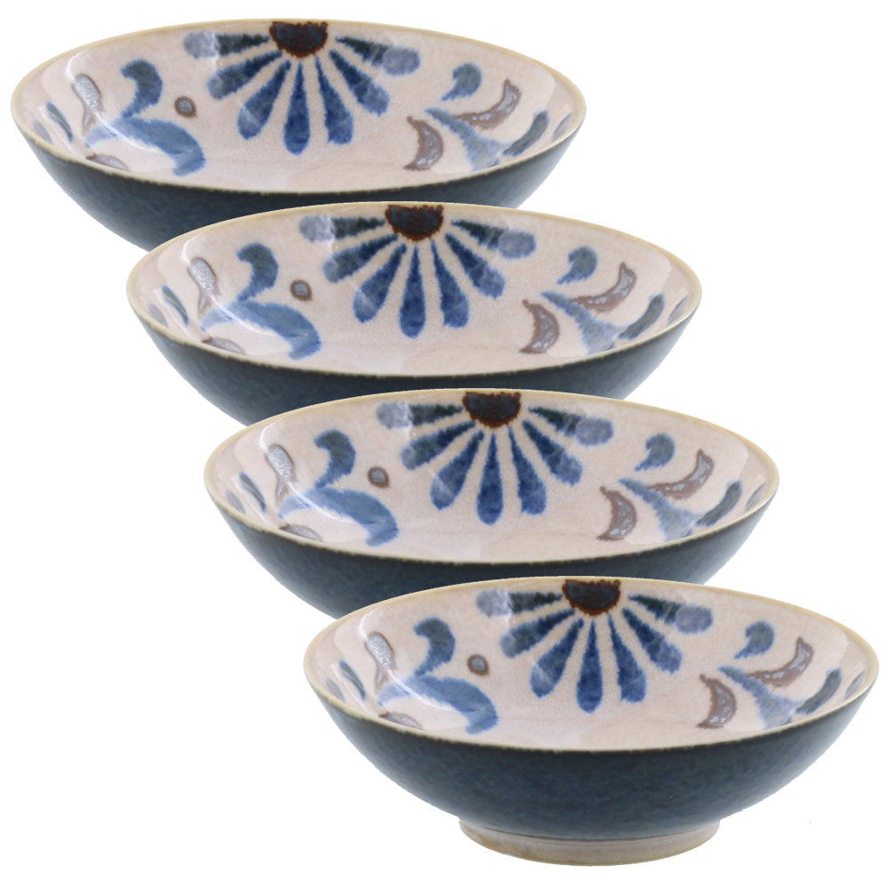 Ryukyu Appetizer Bowl Set of 4- Flowers