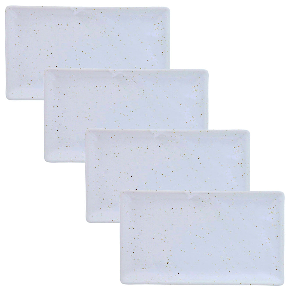 Rectangular Appetizer Plate Set of 4 - White