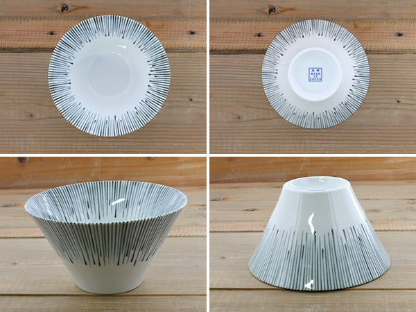 Aitokusa 6-Piece Trapezoidal Appetizer Bowl Set - Blue and White