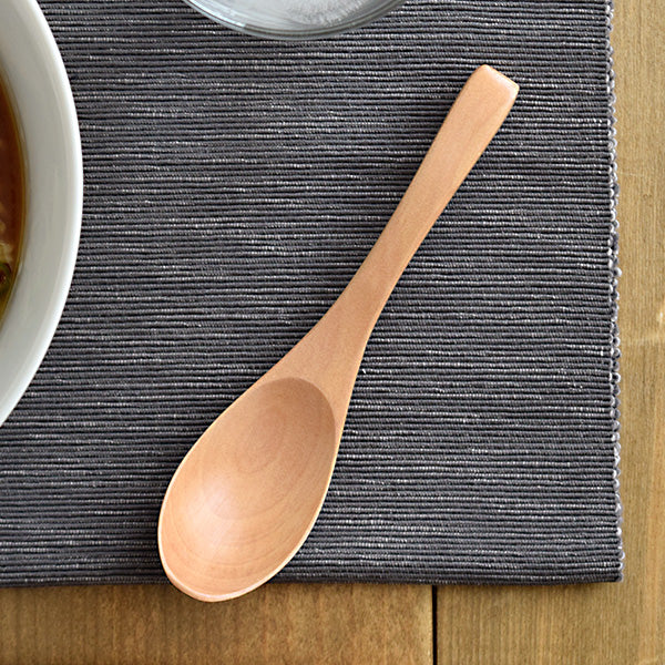 Hand-Made Wooden Soup Spoon Set of 4