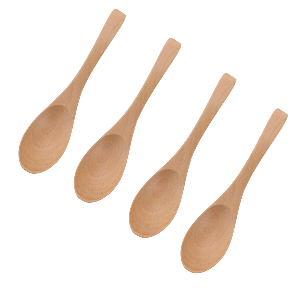 Hand-Made Wooden Soup Spoon Set of 4