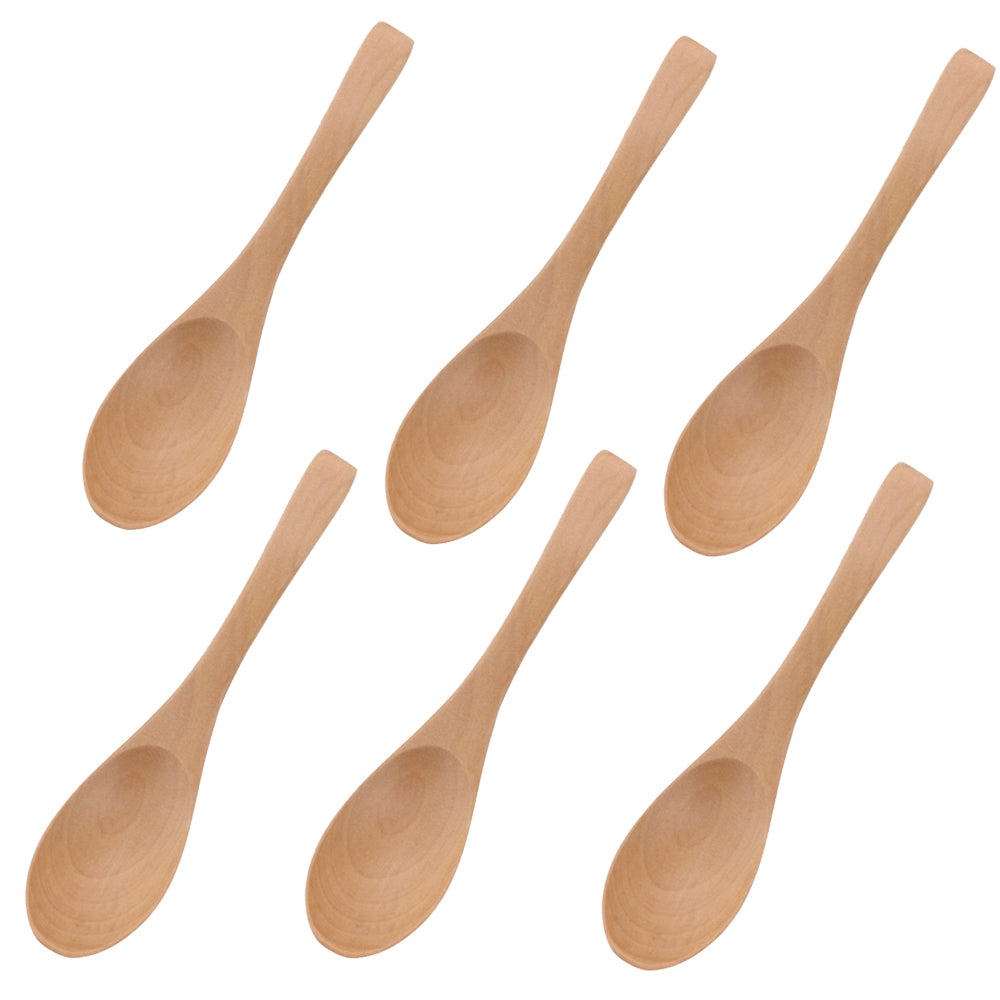 Hand-Made Wooden Soup Spoon Set of 6