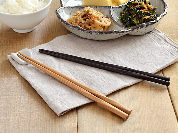 Twisted Bamboo Chopsticks Set of 5 - Dark Brown