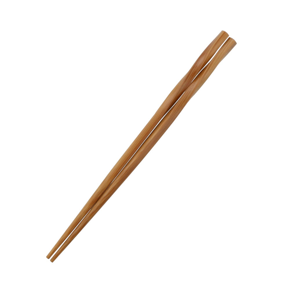 Twisted Bamboo Chopsticks Set of 5 - Natural Brown