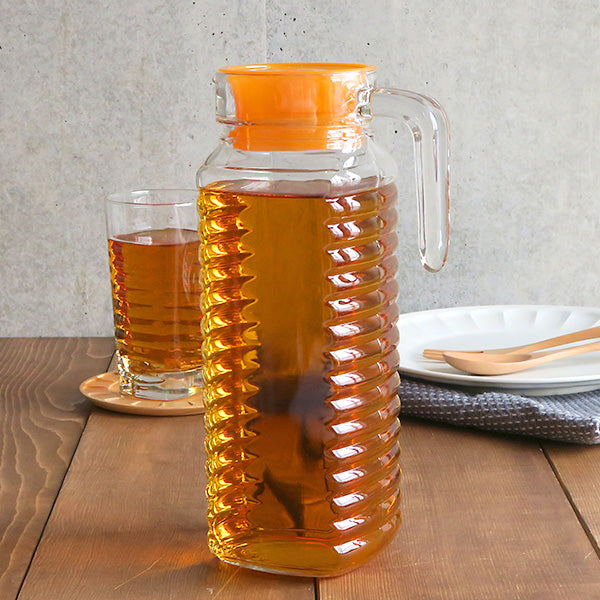 37 oz Glass Pitcher with Lid and Spout