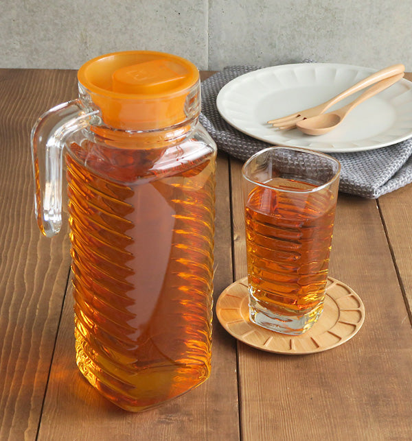 37 oz Glass Pitcher with Lid and Spout