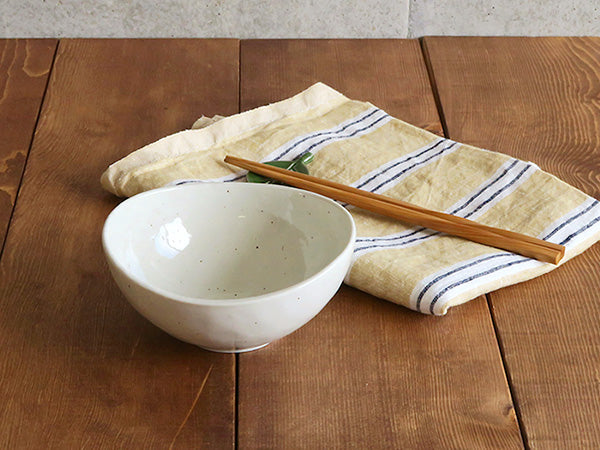 Traditional Japanese White Bowl Set of 4  - Medium