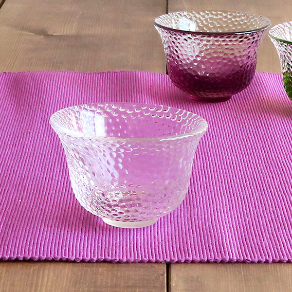 Clear Polka Dot Glass Sake Cup Set of 4