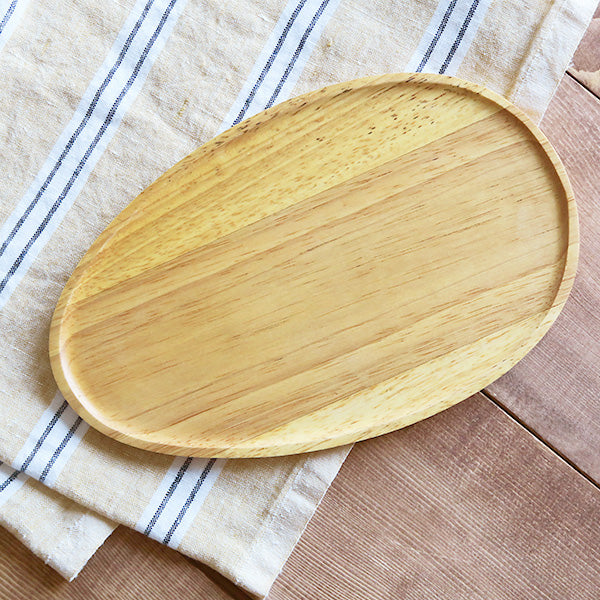 Egg Shaped Wooden Tray Set of 4 - Small