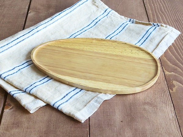 Egg Shaped Wooden Tray Set of 4 - Small