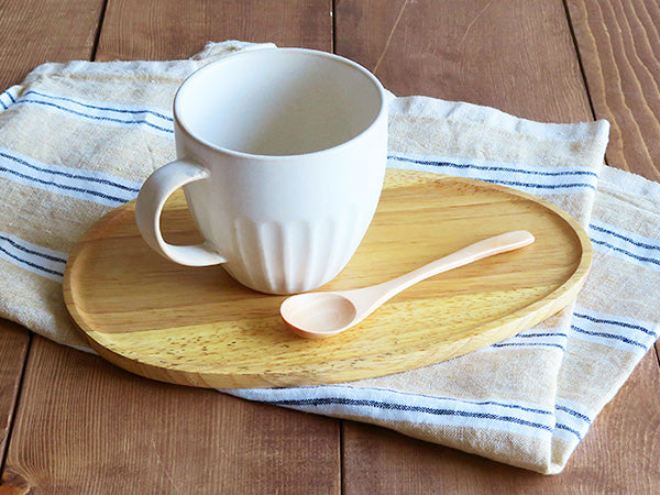 Egg Shaped Wooden Tray Set of 4 - Small