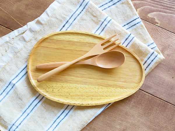 Egg Shaped Wooden Tray Set of 4 - Small