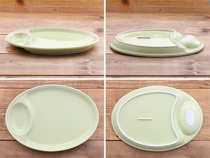 Divided Gyoza Plates Set of 2 - Green
