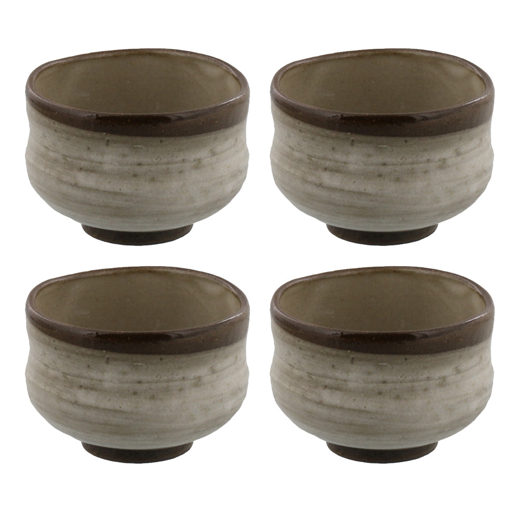 Brown Matcha Bowls Set of 4