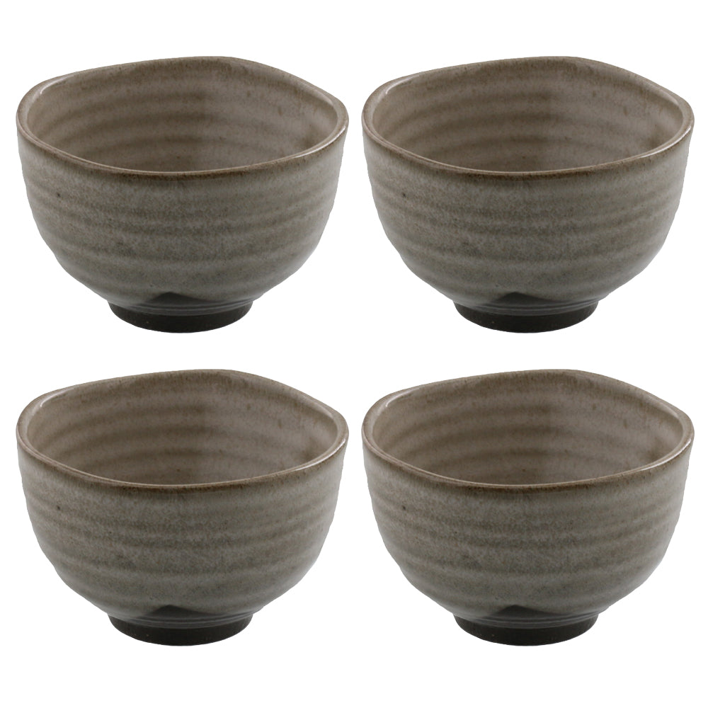 Gray Matcha Bowls Set of 4
