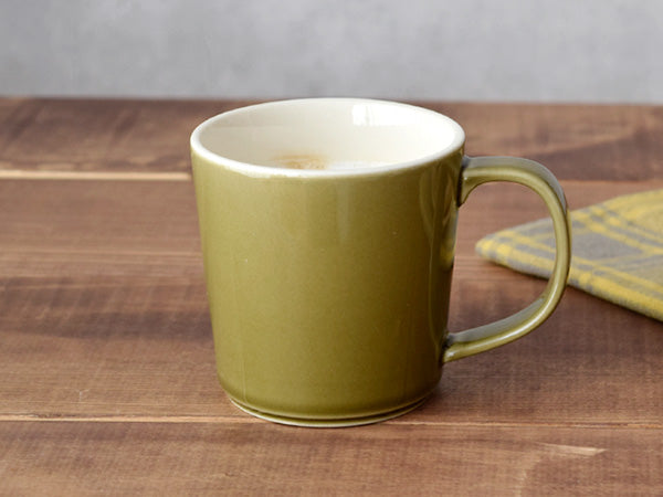 FAVO Two-Tone Porcelain Coffee Mugs Set of 2 - Green