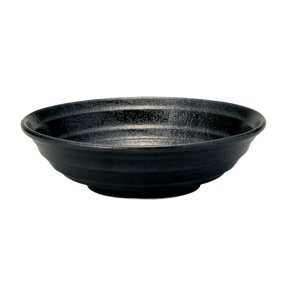 Kokuyou 9.4" Black Shallow Pasta Bowl - Large