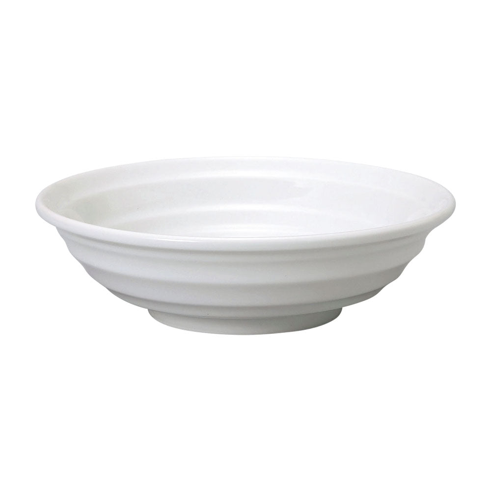 9.4" White Shallow Pasta Bowl - Large