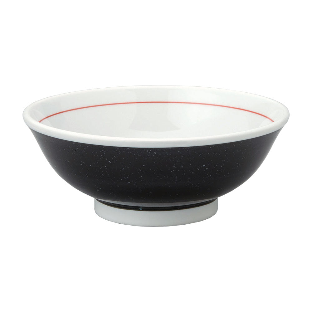 8.1" White and Black Noodle Bowl