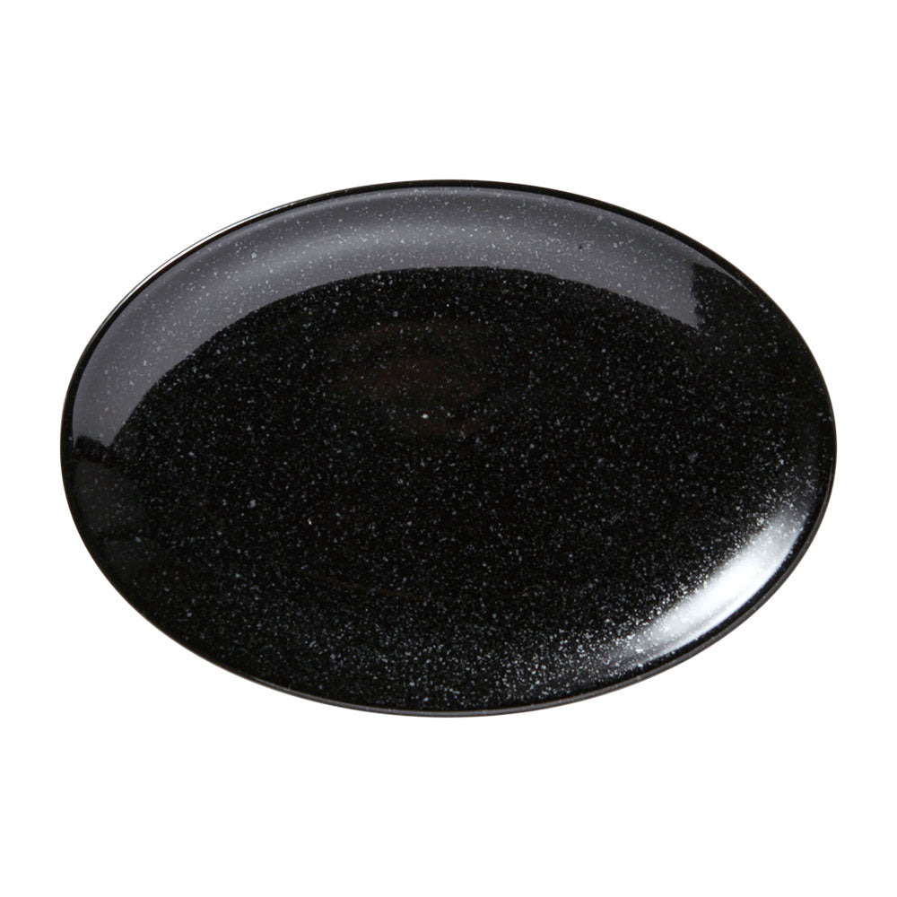 Kuromikage 10.4" Oval Appetizer Plate - Black