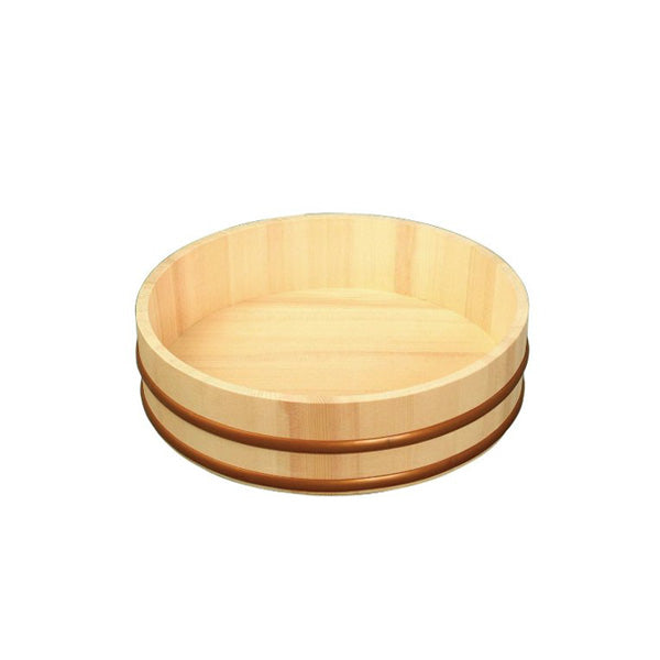10.6" Wooden Tub Morikomi Oke For Chirashizushi, Sashimi and Soba