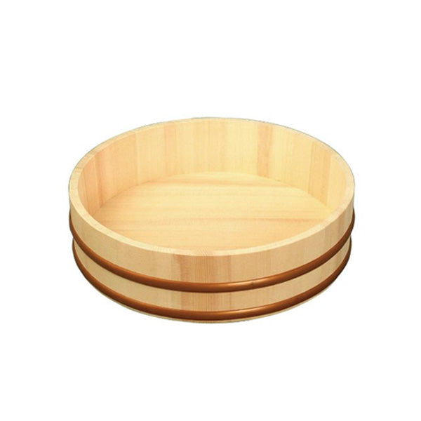 13" Wooden Tub Morikomi Oke For Chirashizushi, Sashimi and Soba