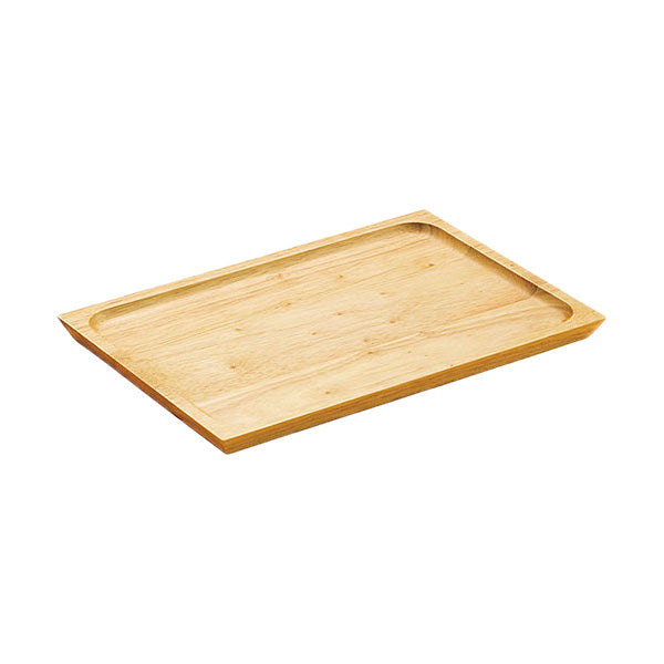 11.9" Wooden Rectangular Tray - Light Brown